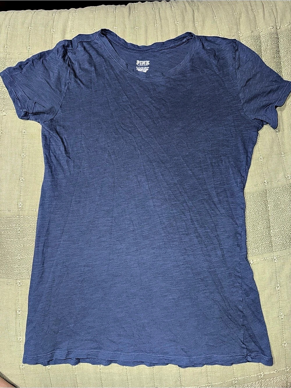 PINK Short Sleeve Tee in Blue Size XS Like New